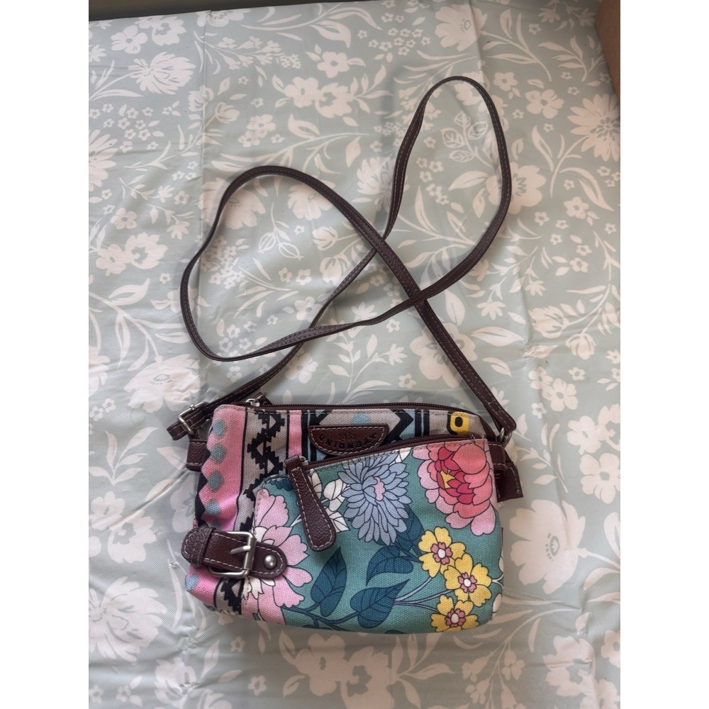 Union Bay Y2K Crossbody Bag Floral Small Card Holder Aztec Canvas Festival Read